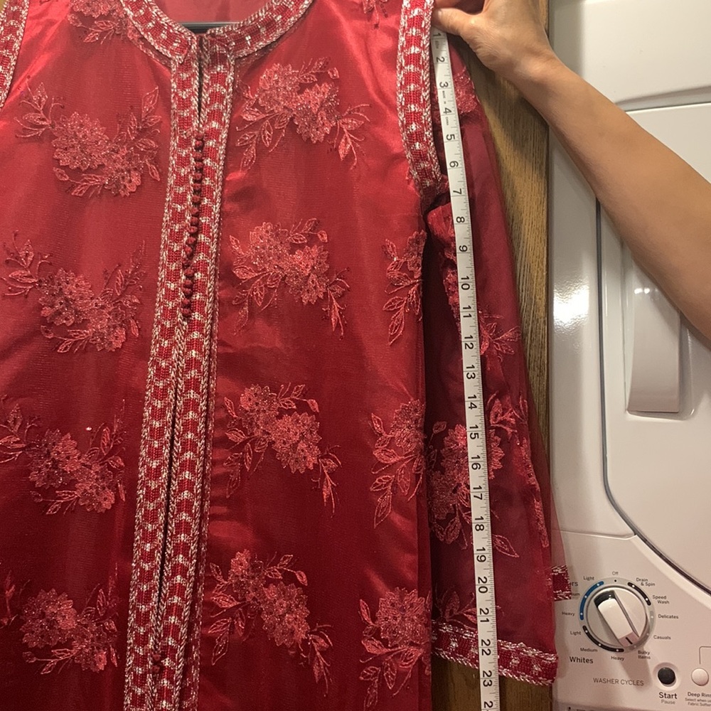Women’s Burgundy 2 Piece Abaya(measurements in photos) - Picture 11 of 11